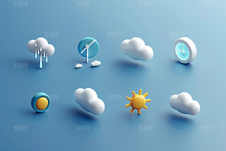 天气图标图形简约素材