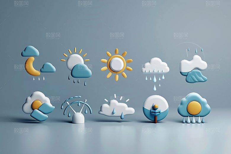 天气图标彩色高清素材