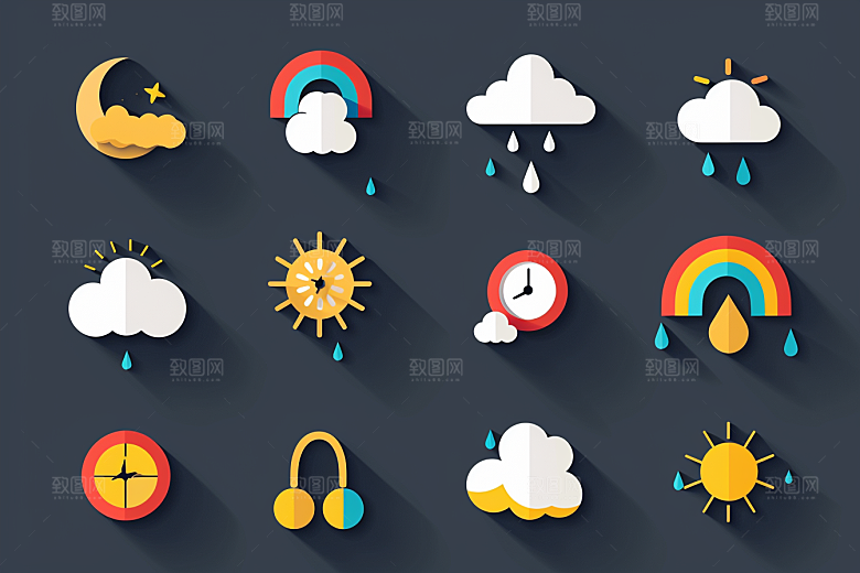 天气图标高清设计感素材