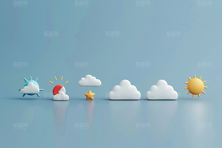天气图标图形晴雨表素材