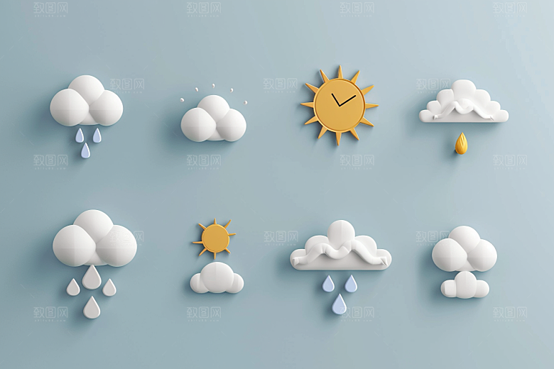 天气图标高清界面素材
