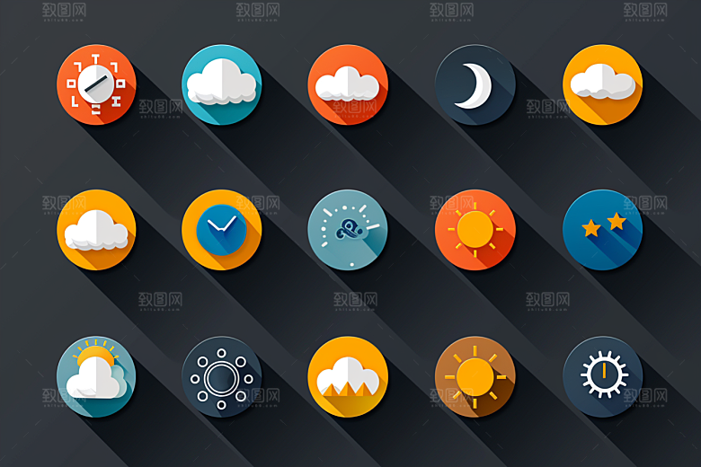 天气图标图形UI素材