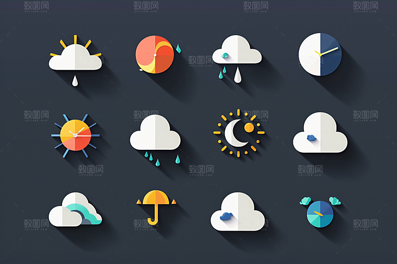 天气图标图形设计感素材
