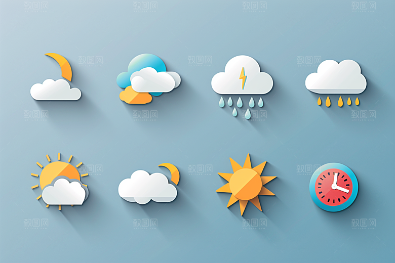 天气图标界面高清素材