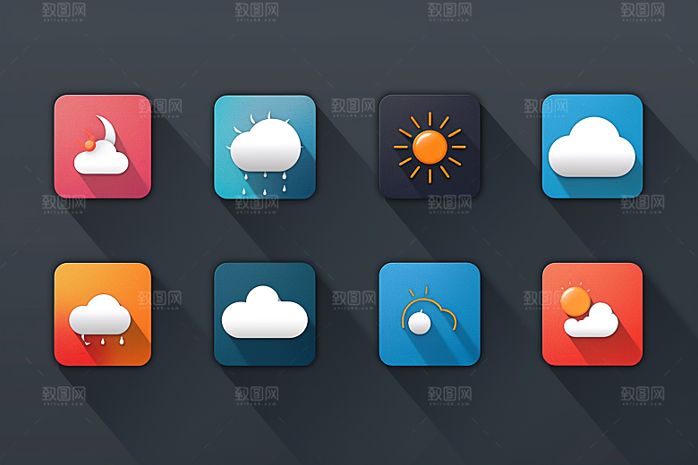天气图标图形晴雨表素材