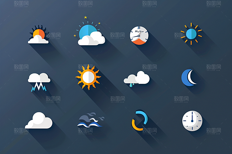 天气图标简约高清素材