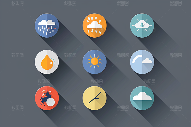 天气图标UI界面素材