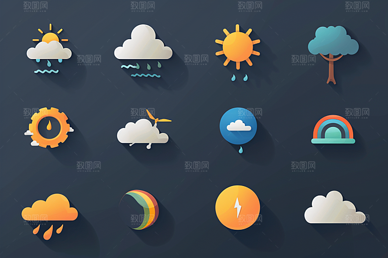 天气图标UI高清素材