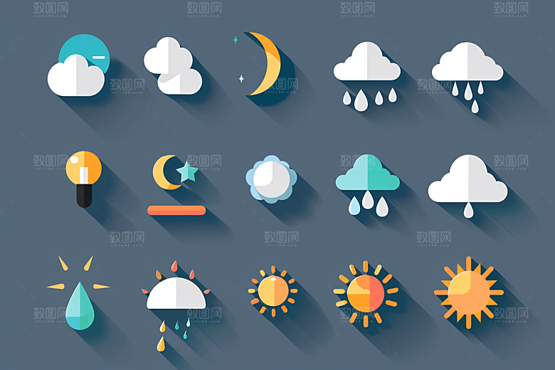 天气图标界面图形素材