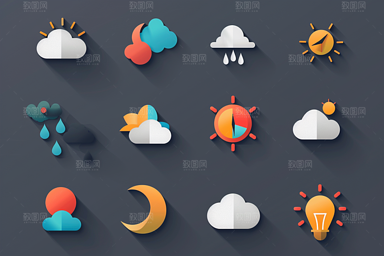 天气图标UI高清素材