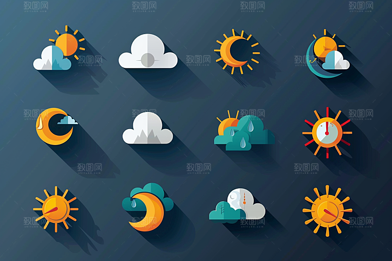 天气图标简约高清素材