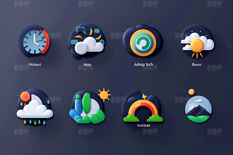 天气图标界面UI素材