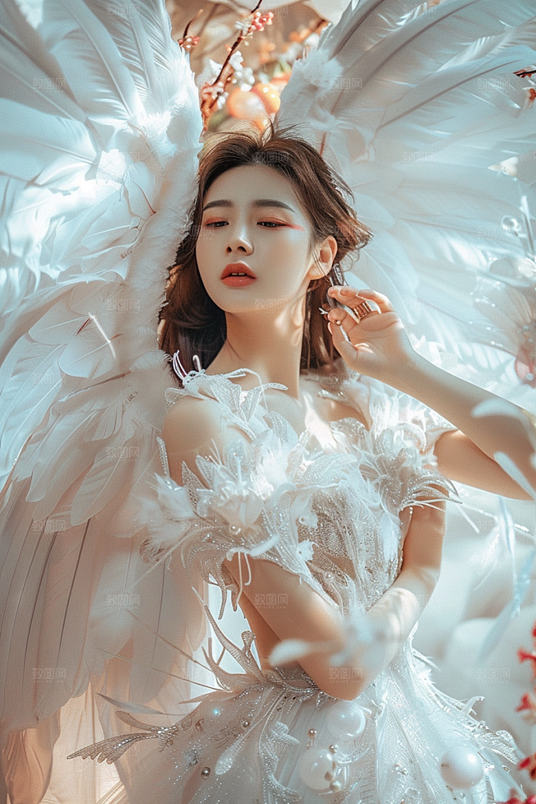 天使女神纯洁写真摄影图