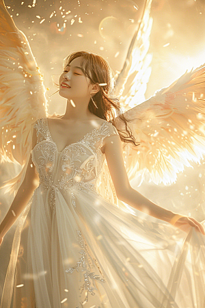 天使女神仙女纯洁摄影图