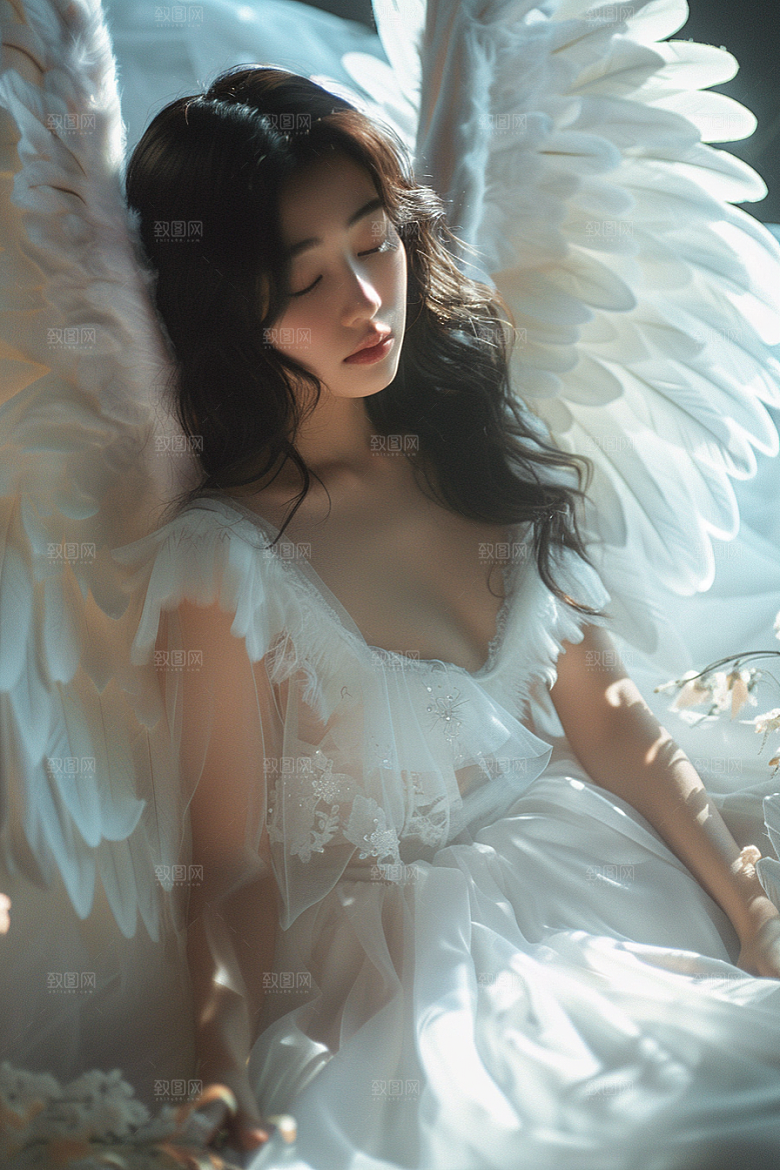 天使女神梦幻纯洁摄影图