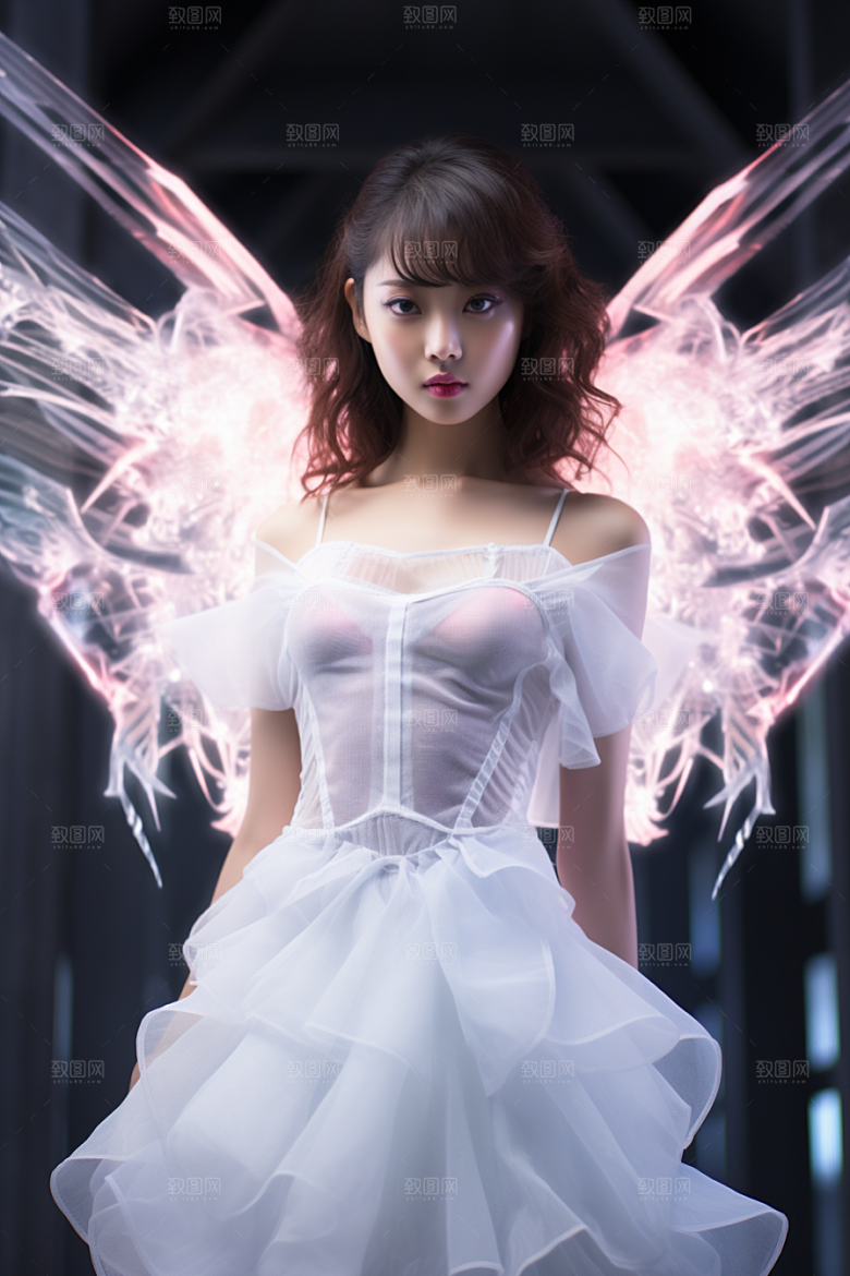 天使女神清新纯洁摄影图