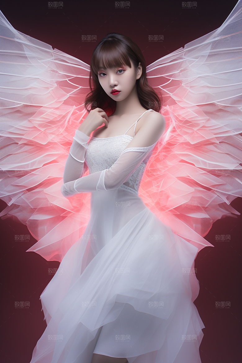 天使女神仙女肖像摄影图