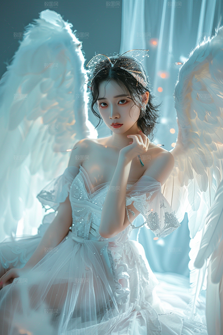 天使女神梦幻美女摄影图