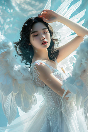 天使女神写真梦幻摄影图
