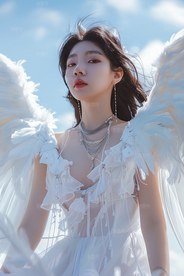 天使女神纯洁写真摄影图