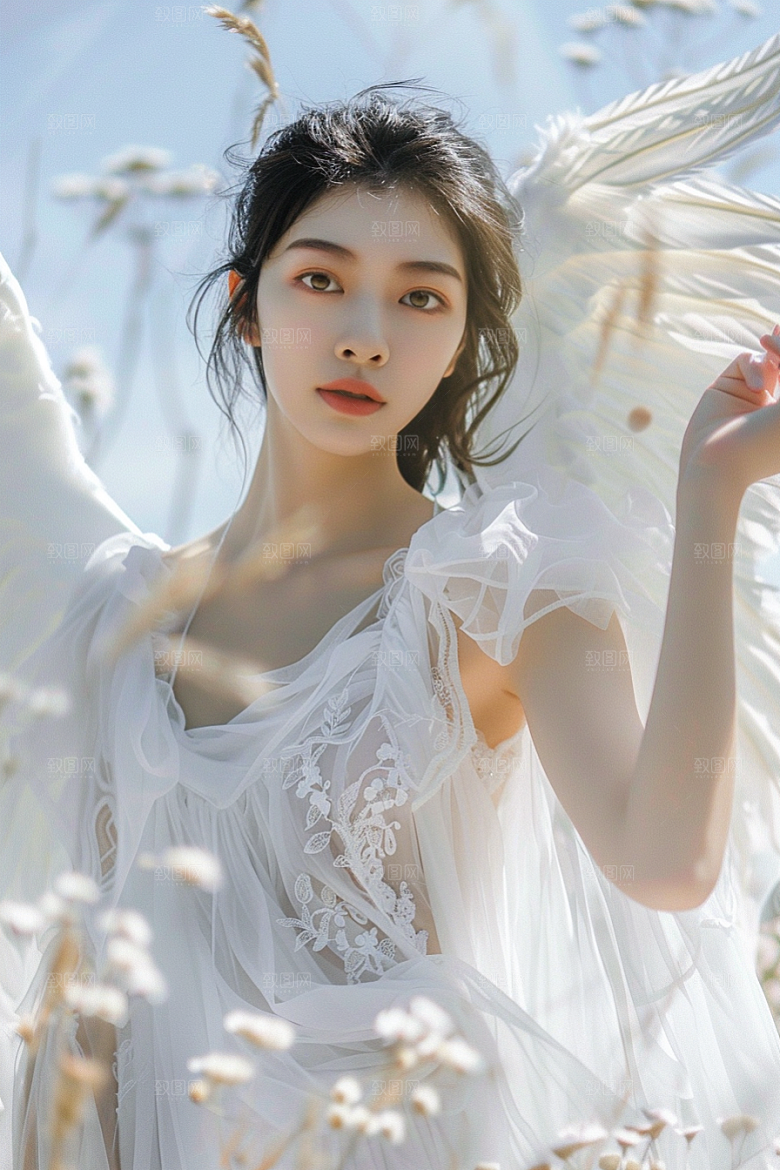 天使女神美女唯美摄影图