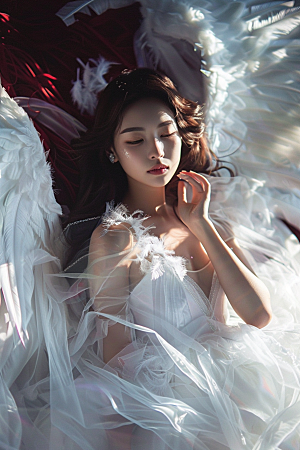 天使女神清新高清摄影图