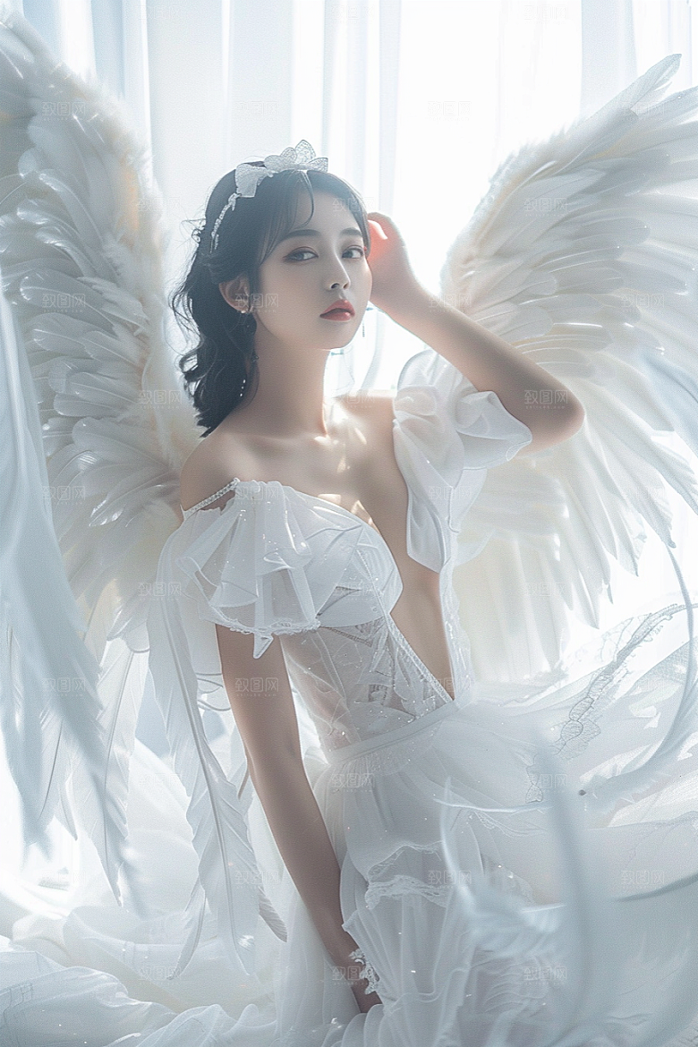 天使女神纯洁仙女摄影图