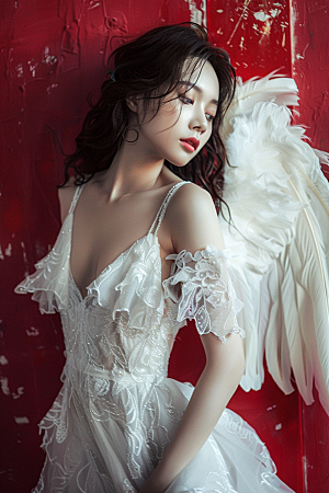 天使女神清新仙女摄影图