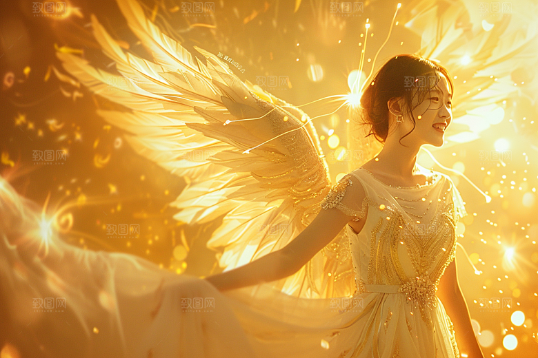 天使女神仙女写真摄影图