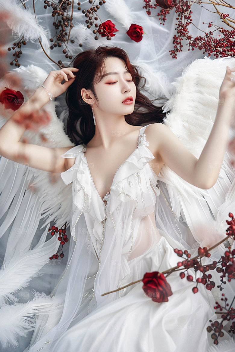 天使女神写真美女摄影图