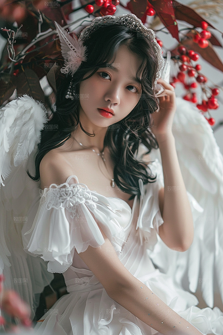 天使女神高清肖像摄影图