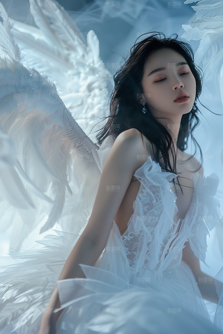 天使女神纯洁梦幻摄影图