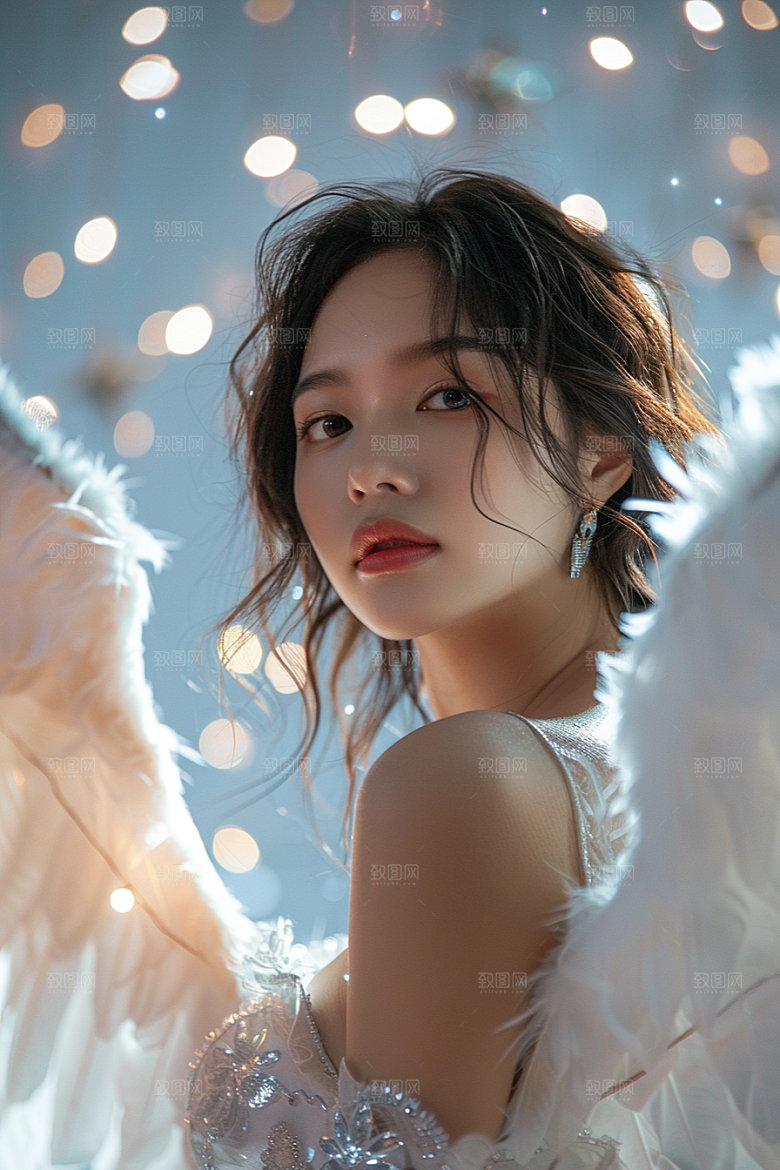 天使女神肖像人物摄影图