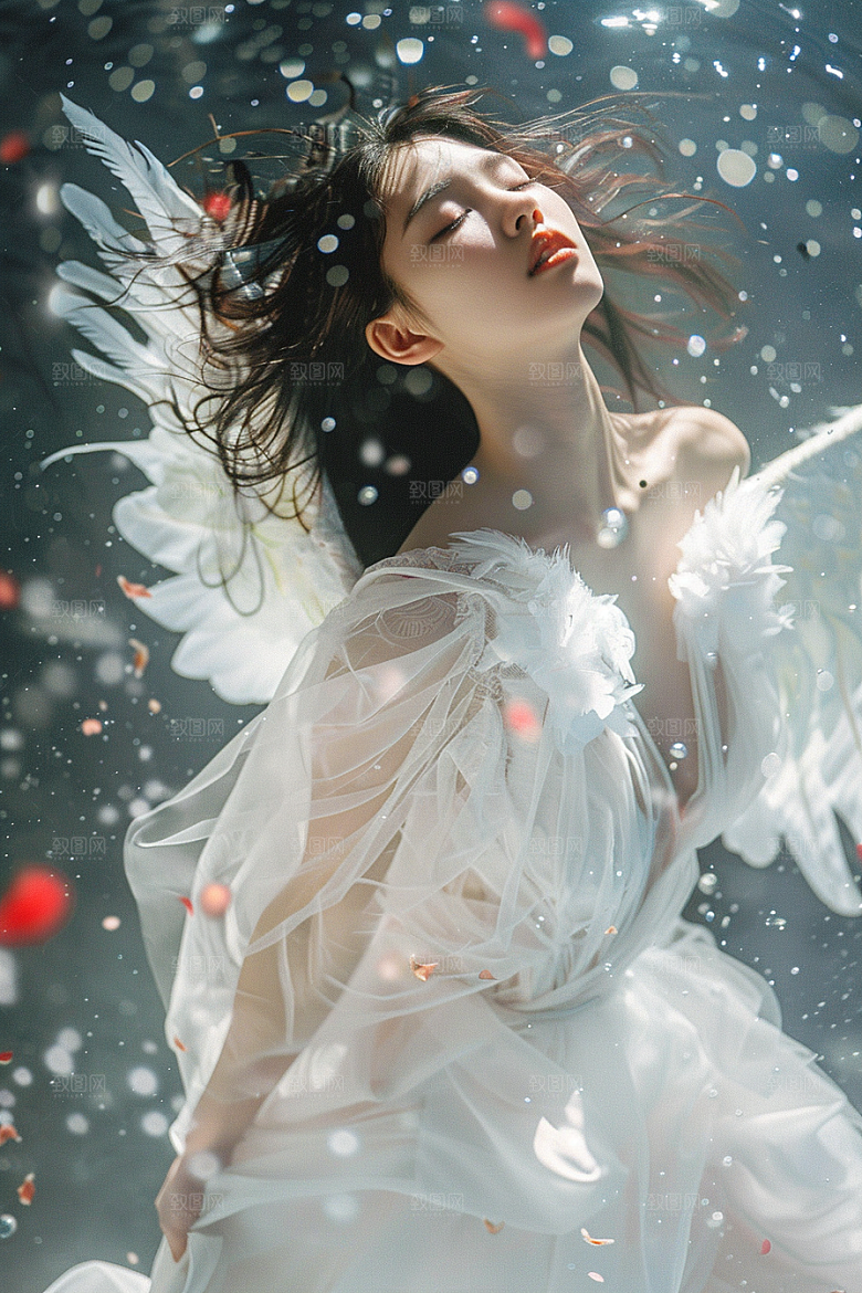 天使女神清新纯洁摄影图