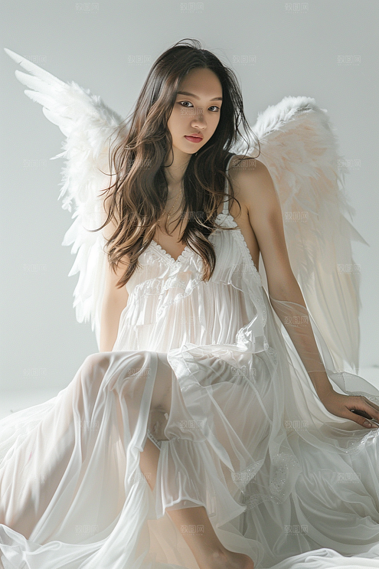 天使女神高清清新摄影图
