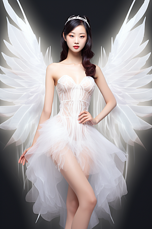 天使女神写真人物摄影图