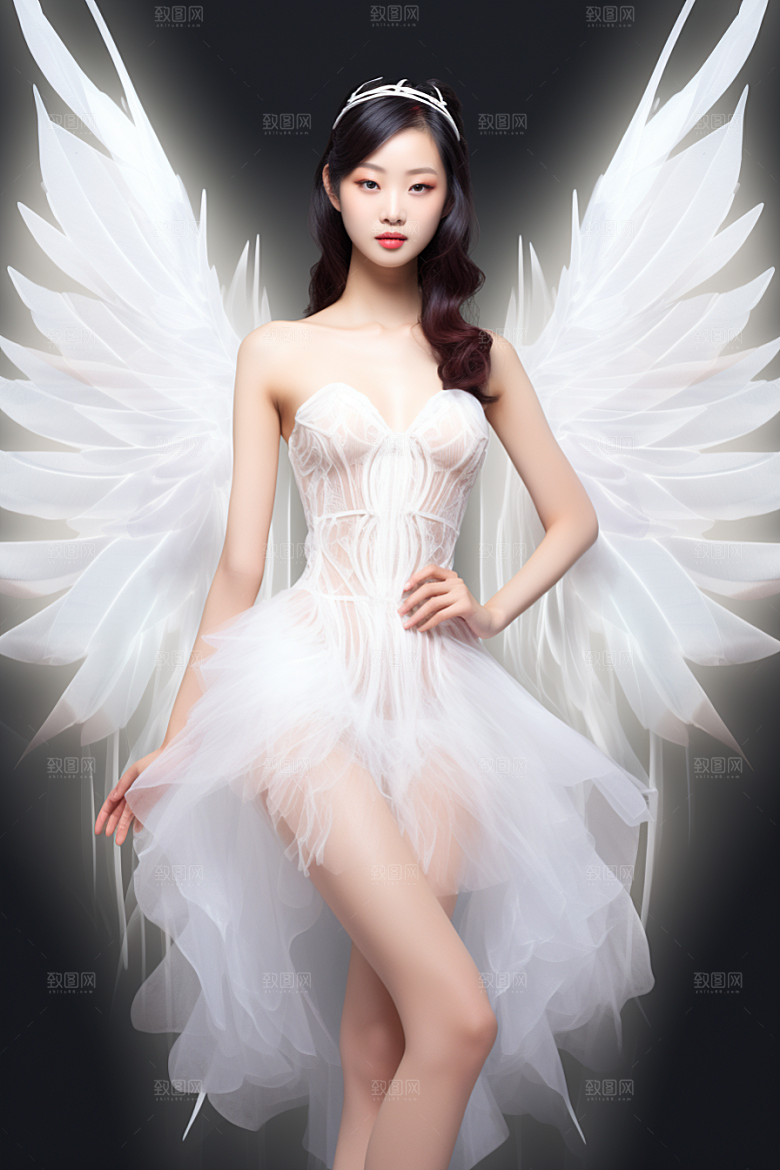 天使女神写真人物摄影图
