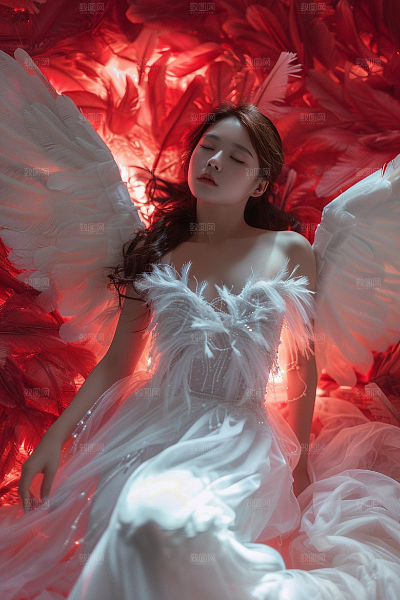 天使女神纯洁美女摄影图
