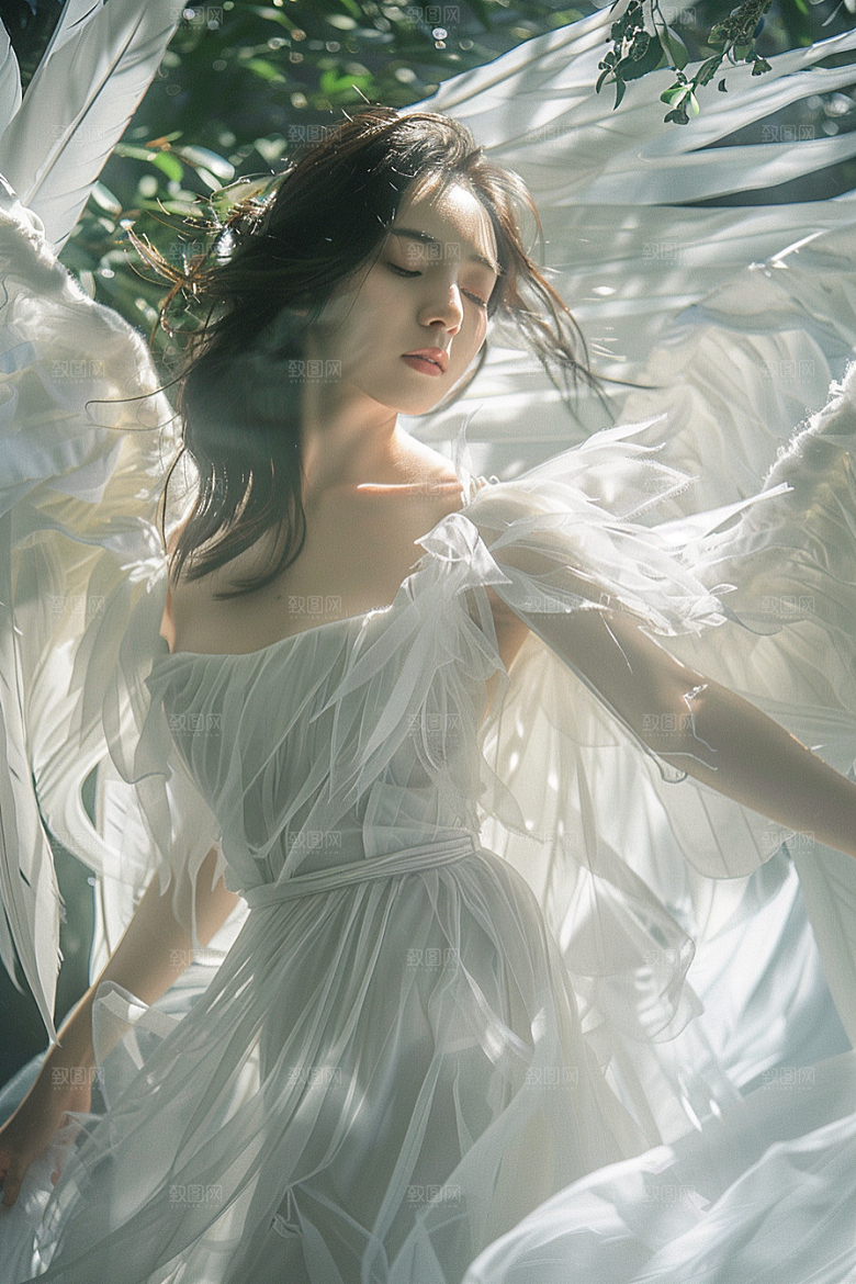天使女神写真清新摄影图