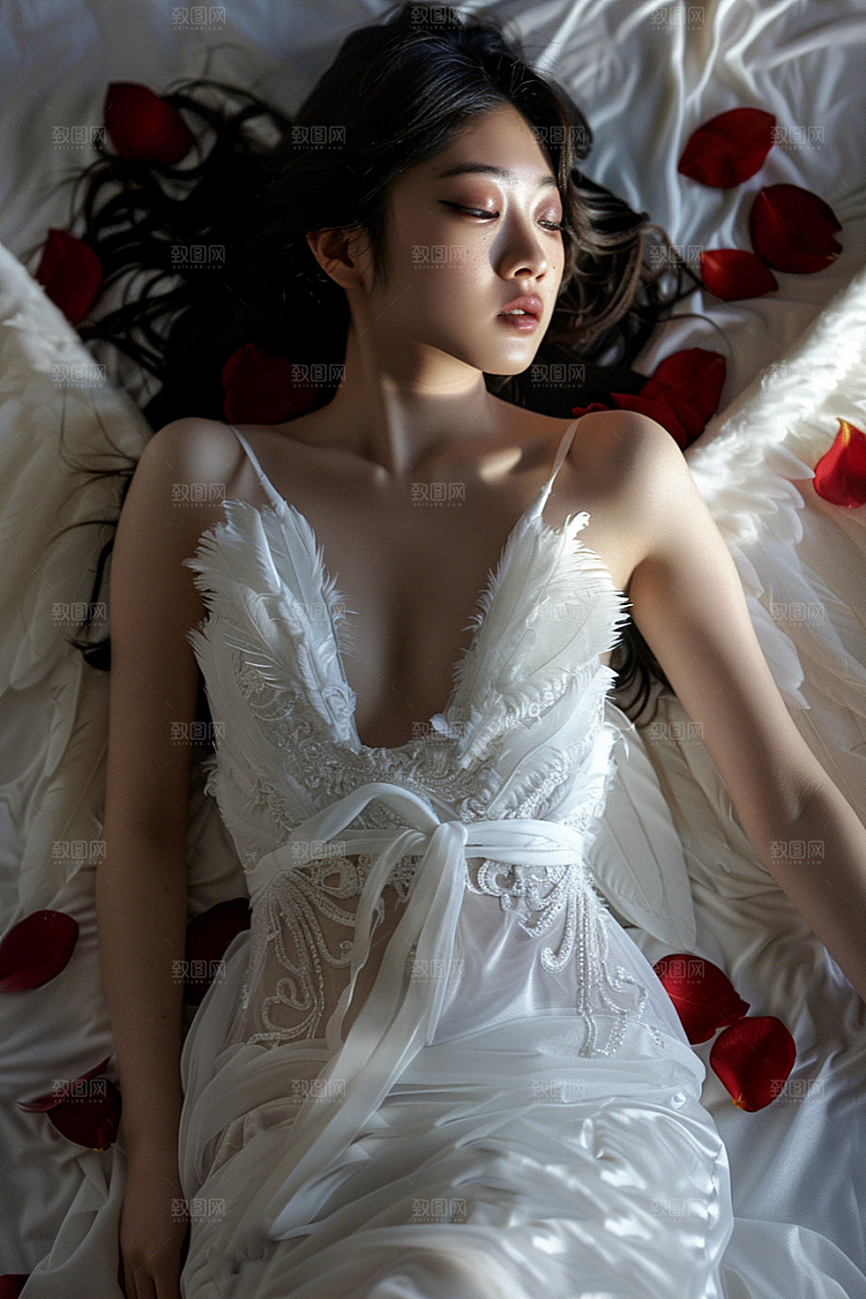 天使女神写真肖像摄影图