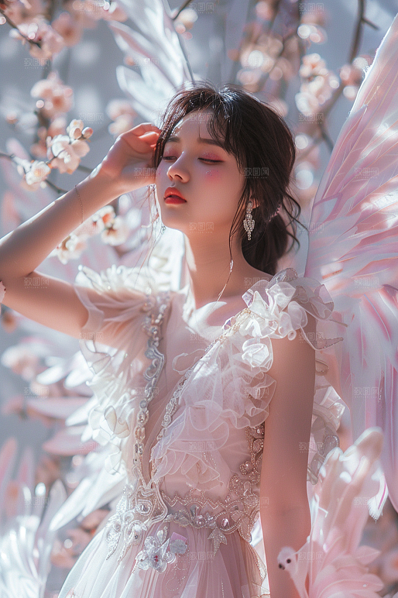 天使女神纯洁唯美摄影图