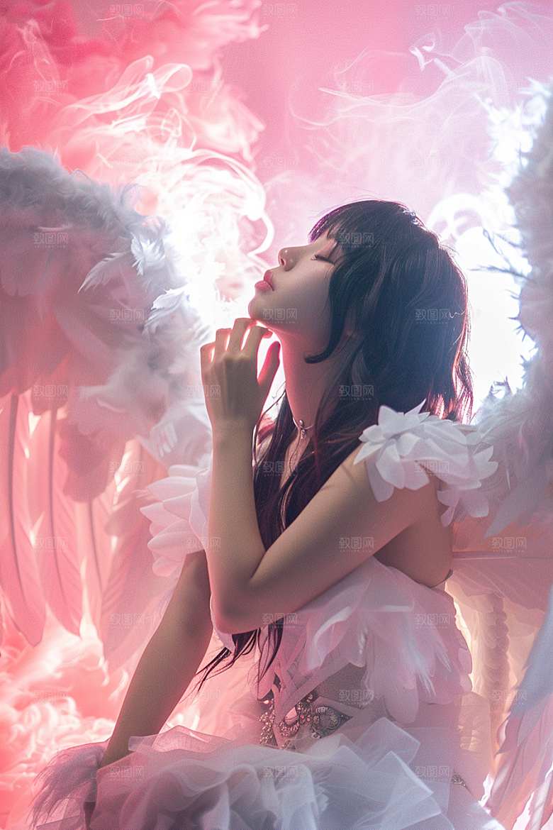 天使女神清新人物摄影图