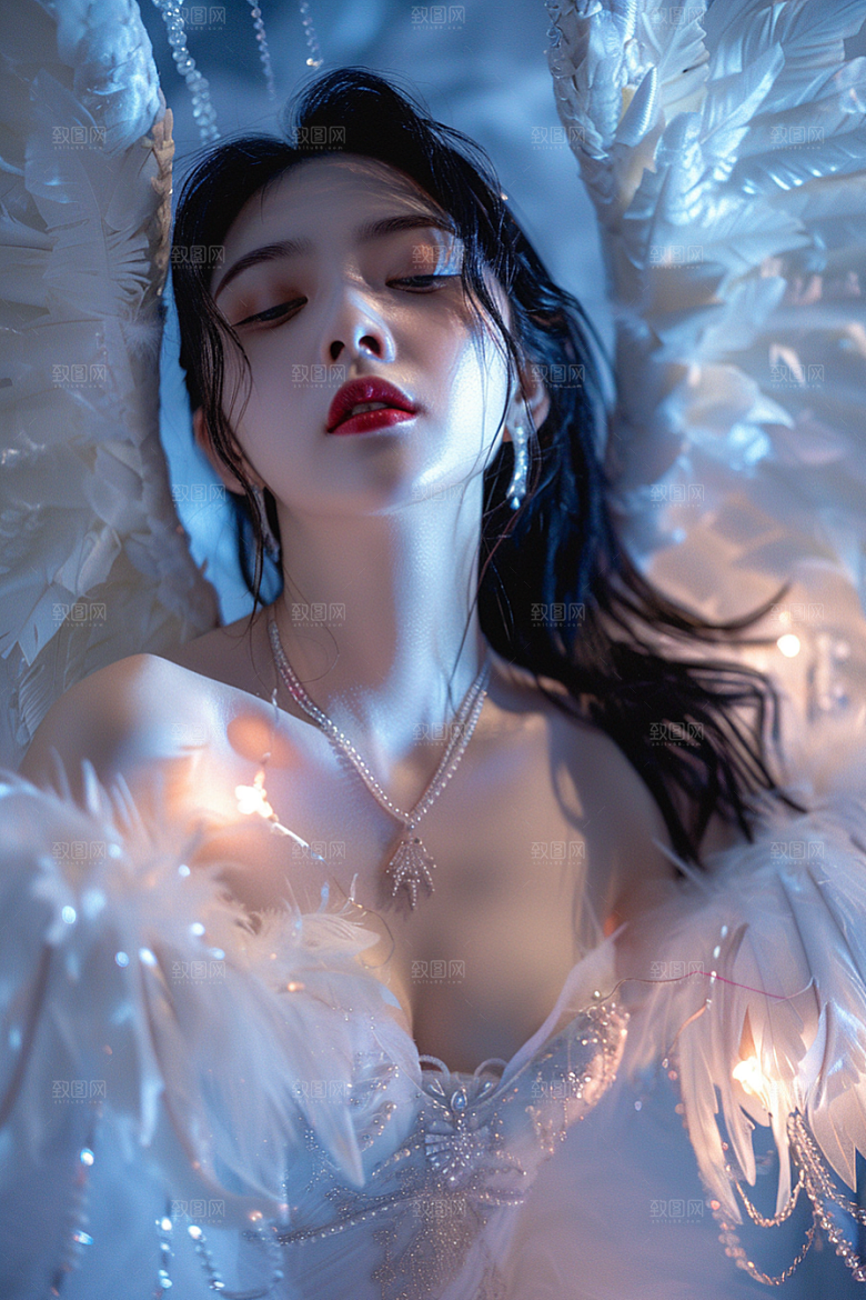 天使女神人物美女摄影图