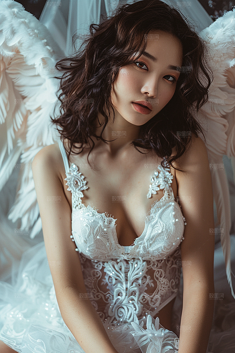 天使女神纯洁清新摄影图