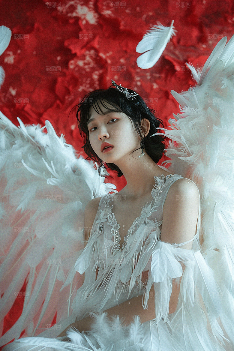天使女神写真人物摄影图