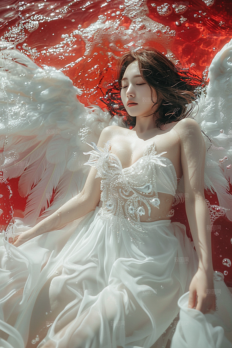 天使女神写真纯洁摄影图