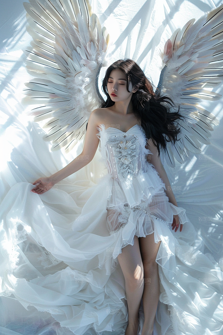 天使女神纯洁美女摄影图