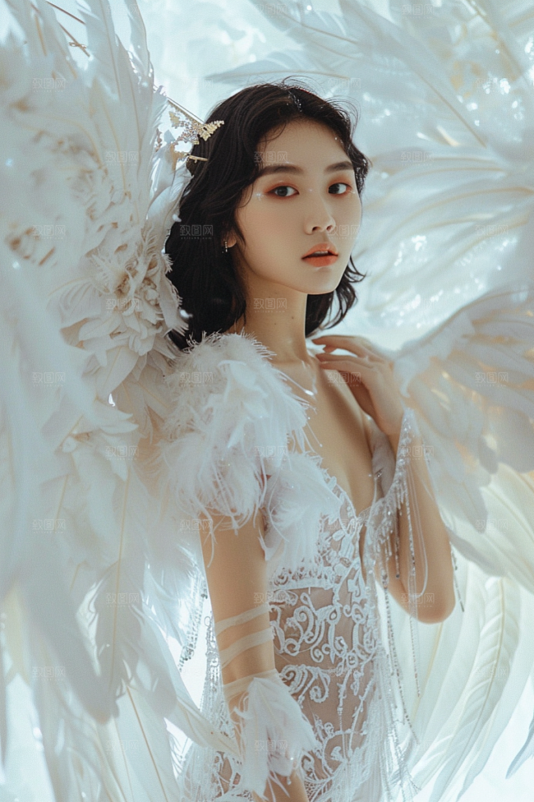 天使女神唯美美女摄影图