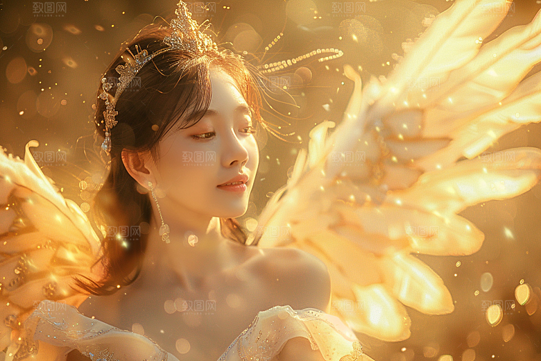 天使女神肖像仙女摄影图