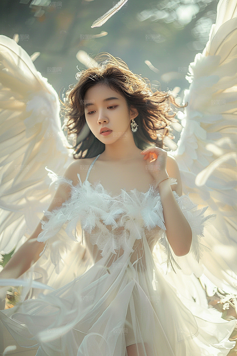 天使女神高清纯洁摄影图